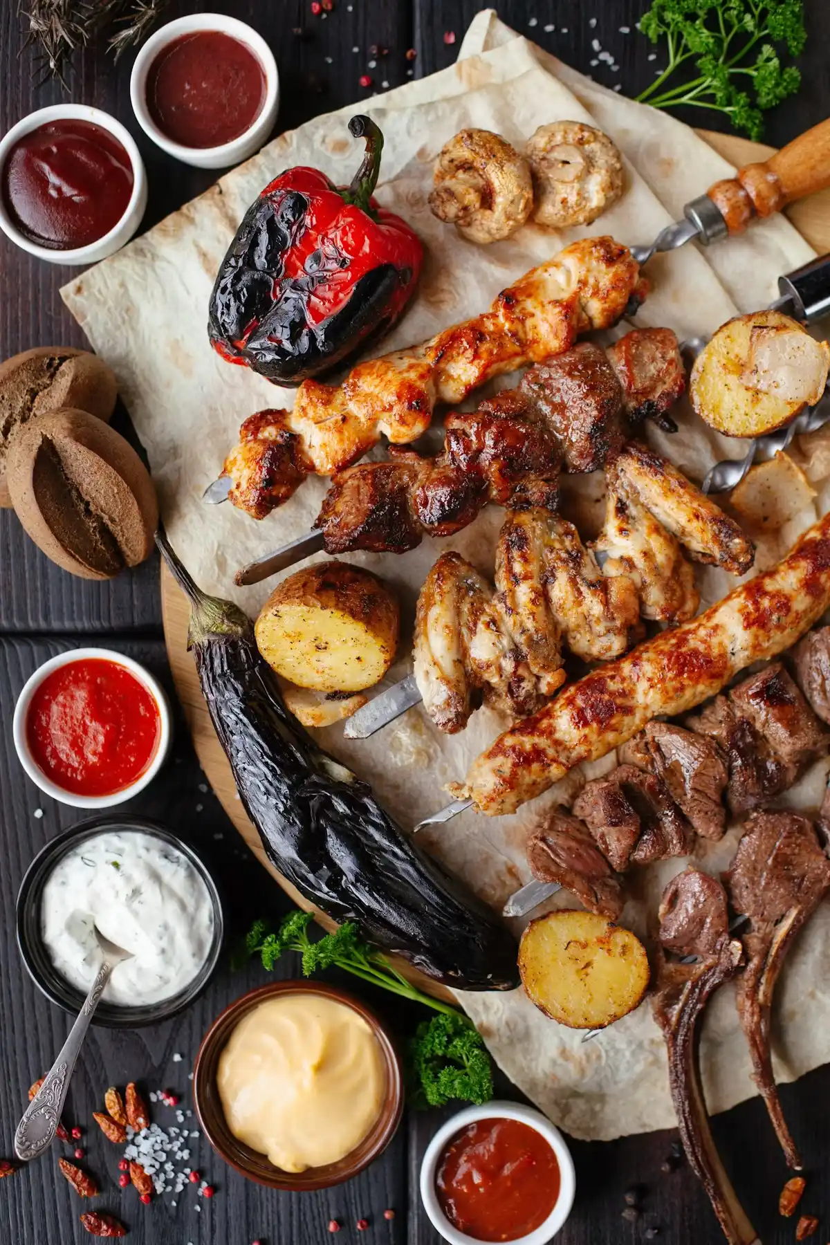 Grilled Meat & Vegetables