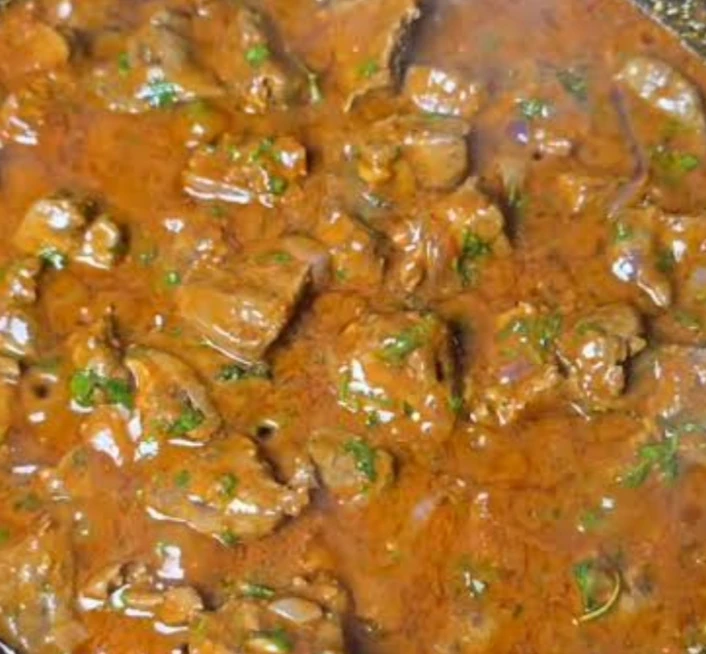 Chicken Liver with Ugali or Chapati
