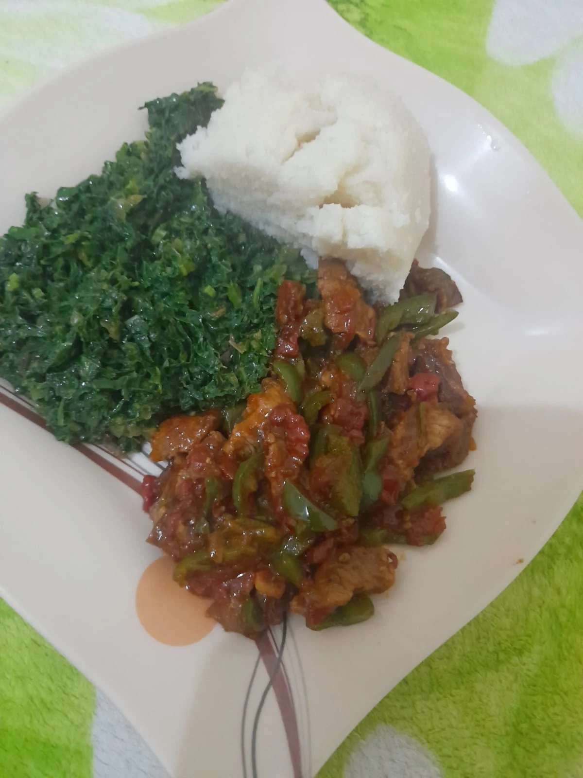 Ugali and beef
